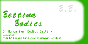 bettina bodics business card